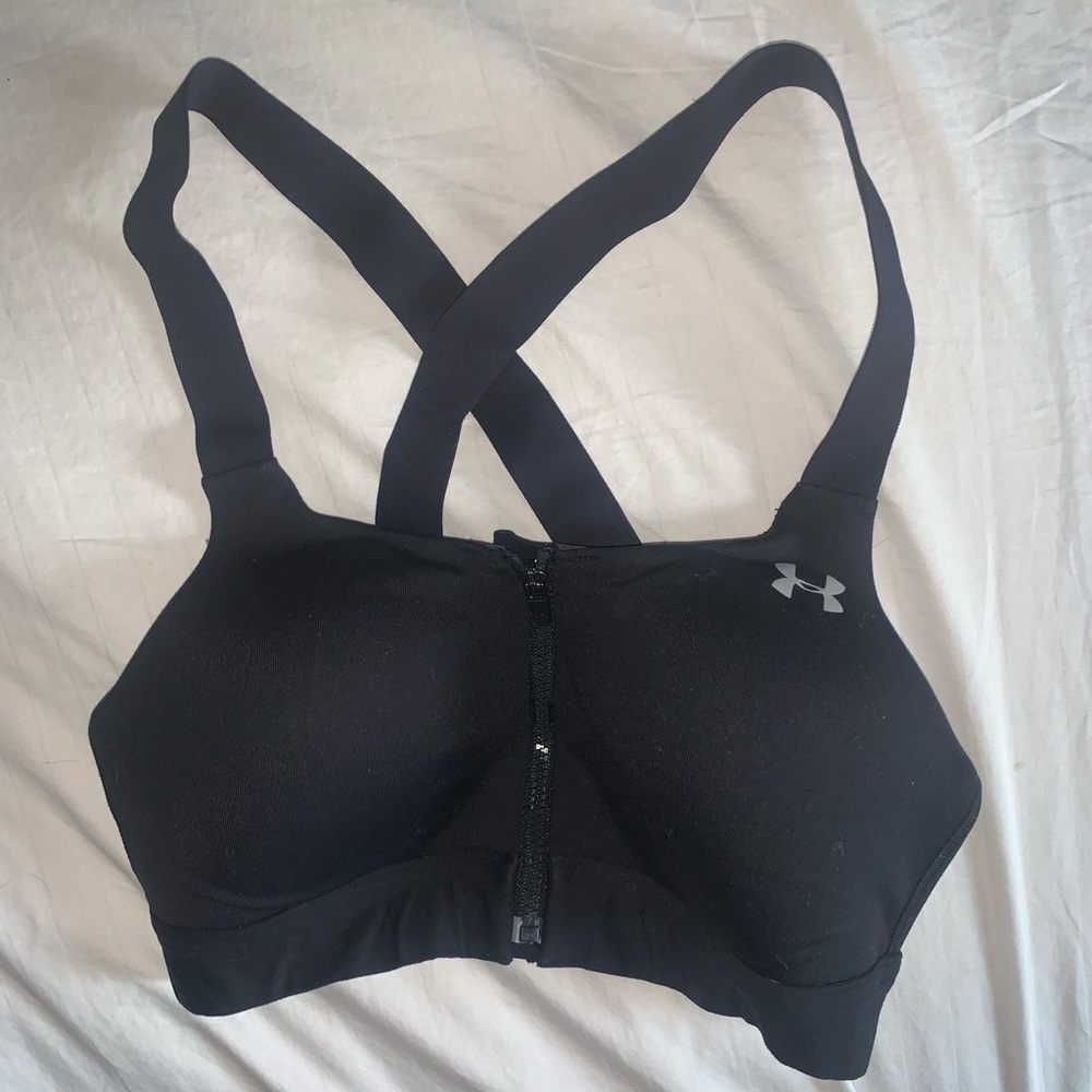 UA sports bra. Black. Size 32B.